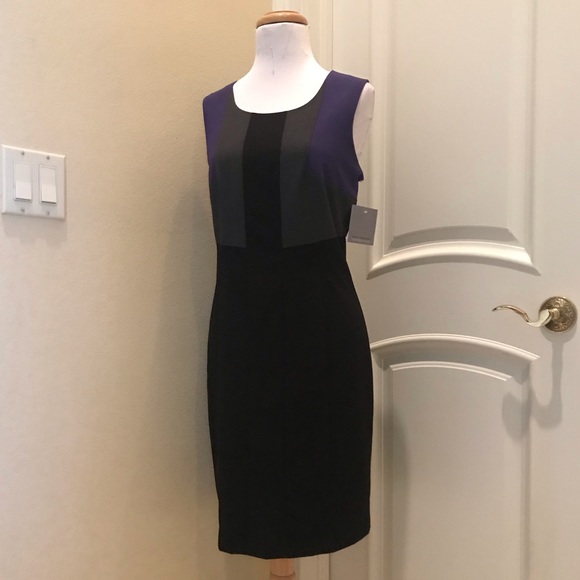 Marc New York purple/black/gray career dress - Picture 2 of 5